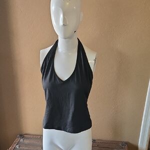 Black Halter Tank Top - Women's Halter Neck Top #954